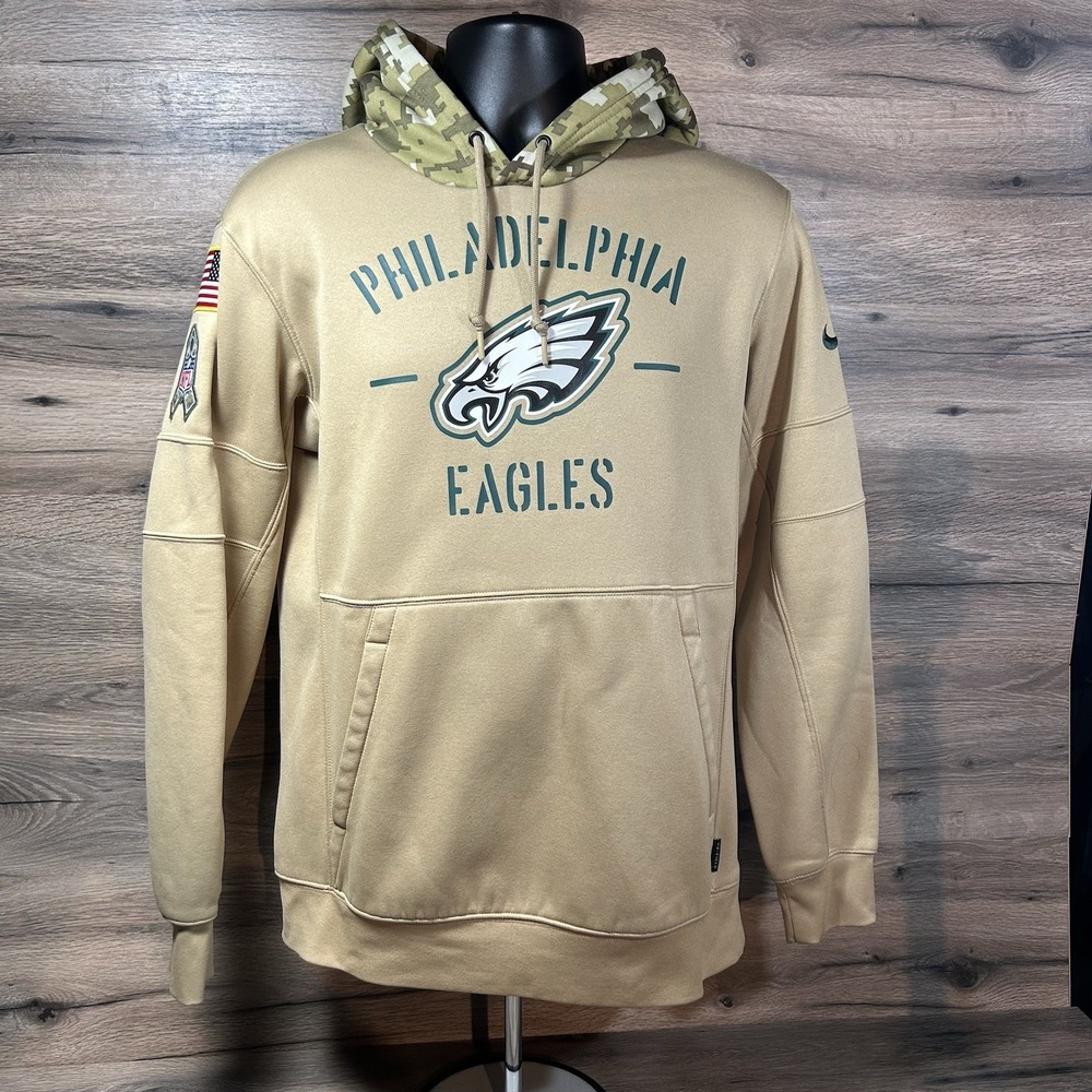 Nike Philadelphia Eagles Hoodie Mens Medium Camo Salute To Service NFL Onfield